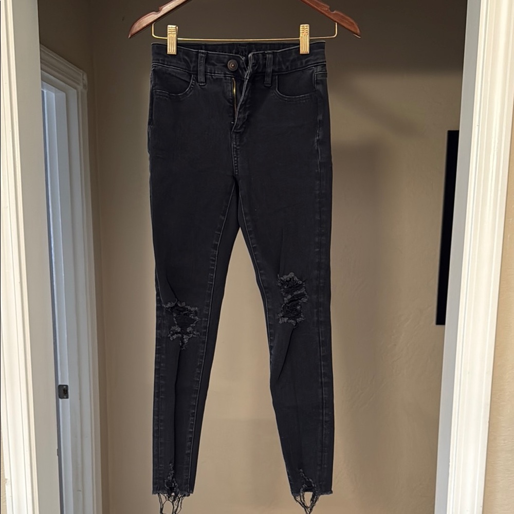 American Eagle Hi Rise Jegging Women's Black Jeans